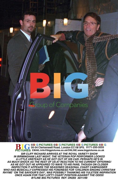 Sir Cliff Richard Arrives at Royal Variety Show