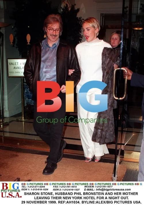 Sharon Stone and Family Depart New York Hotel