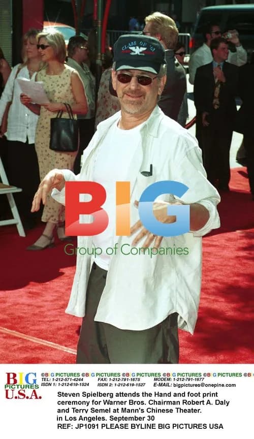 Steven Spielberg at hand and foot print ceremony