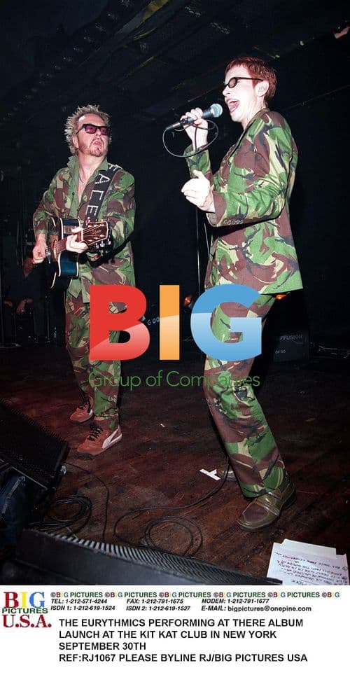 The Eurythmics Performing Album Launch in New York