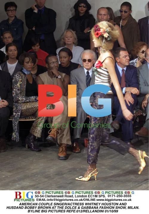 Whitney Houston and Bobby Brown at Dolce & Gabbana