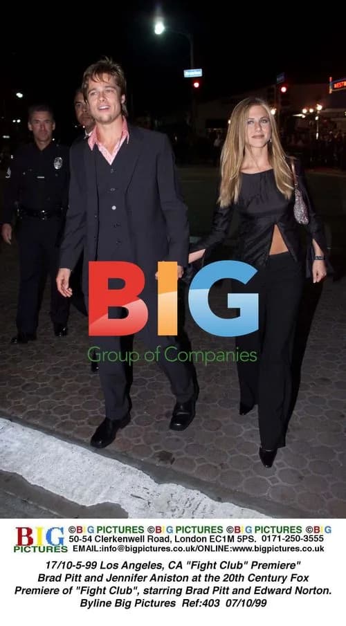 Brad Pitt and Jennifer Aniston at "Fight Club" Premiere