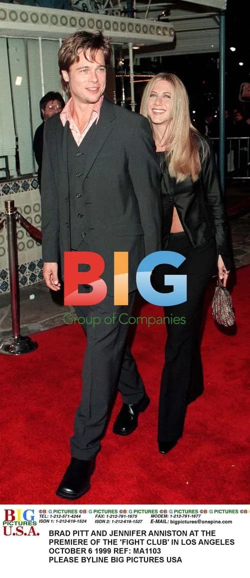 BRAD PITT AND JENNIFER ANNISTON AT 'FIGHT CLUB' PREMIERE