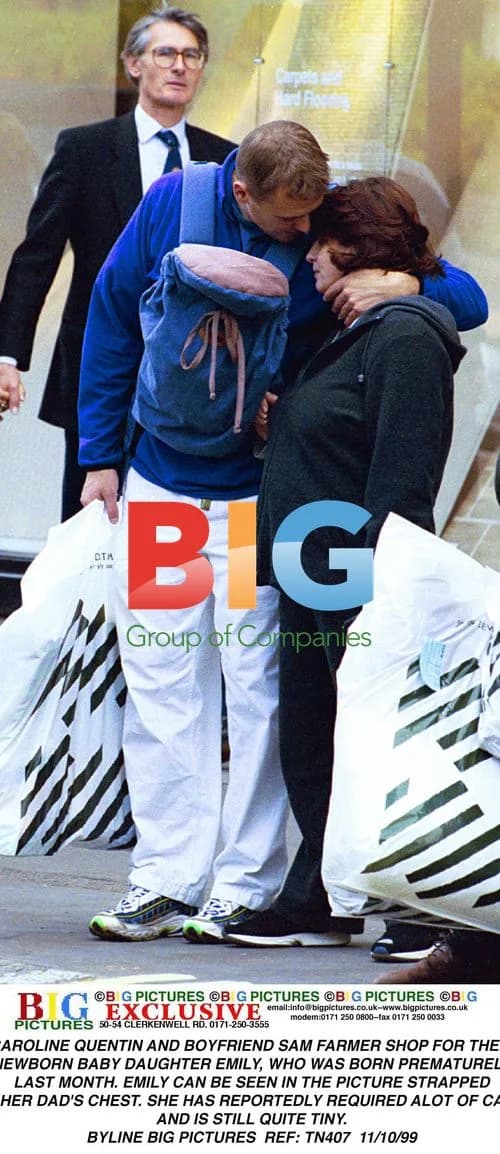 Caroline Quentin and Sam Farmer shop for baby