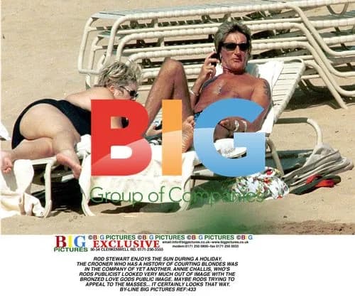 Rod Stewart Enjoys Holiday with Publicist