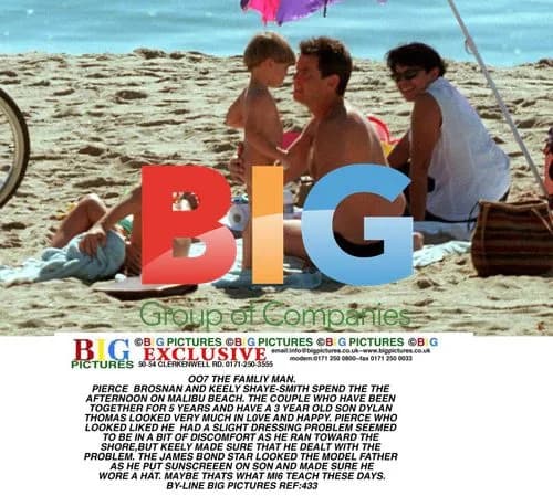 Pierce Brosnan and Keely Shaye-Smith on Malibu Beach