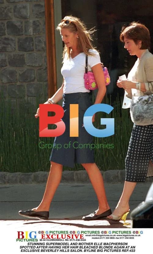 Elle Macpherson Gets Blonde Hair at Beverly Hills Salon