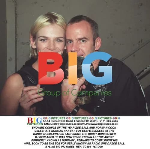 Zoe Ball and Norman Cook at Dance Music Awards