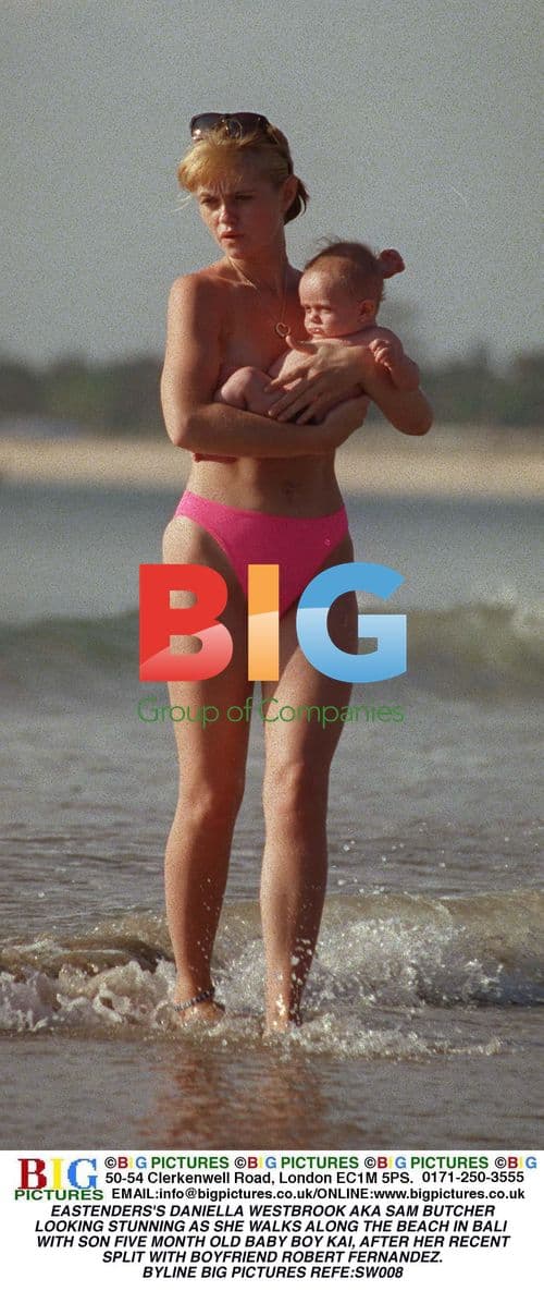 Daniella Westbrook and son Kai in Bali