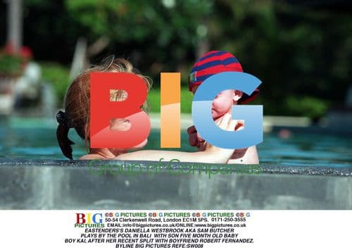 Daniella Westbrook in Bali with Son Kai