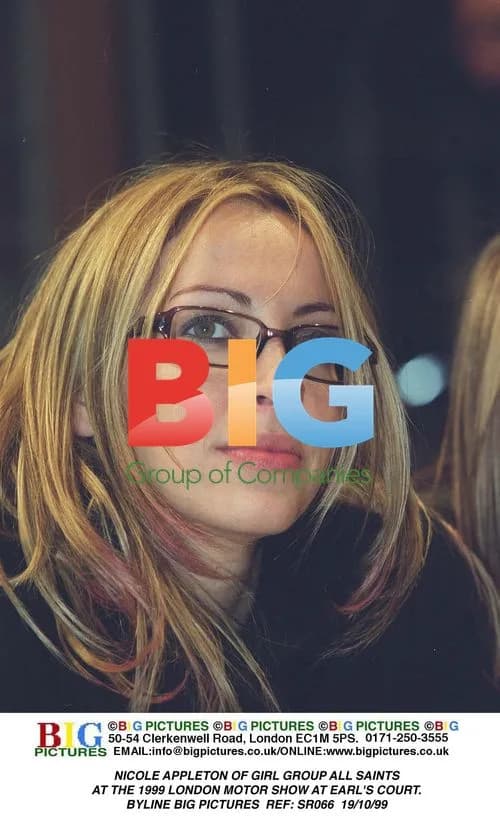Nicole Appleton of All Saints at 1999 London Motor Show