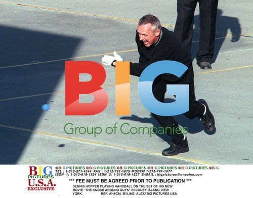 Dennis Hopper Plays Handball on Movie Set