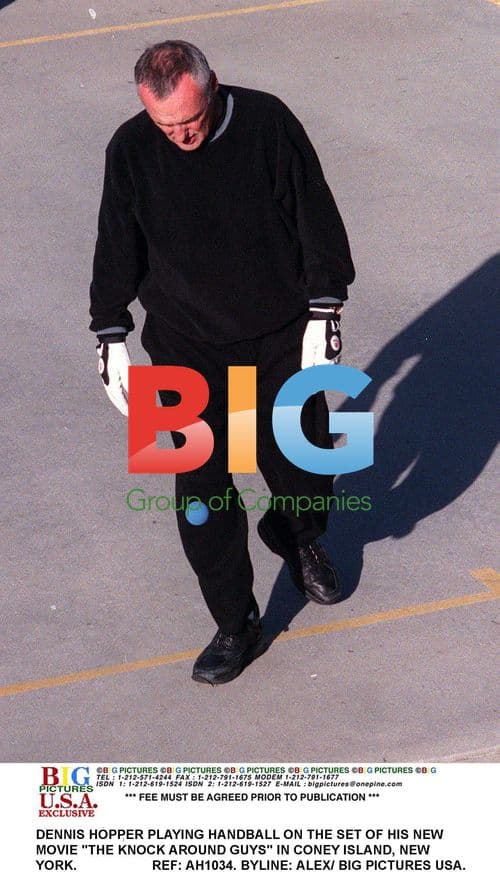 Dennis Hopper Playing Handball on Film Set