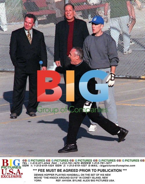 Dennis Hopper Playing Handball on Set