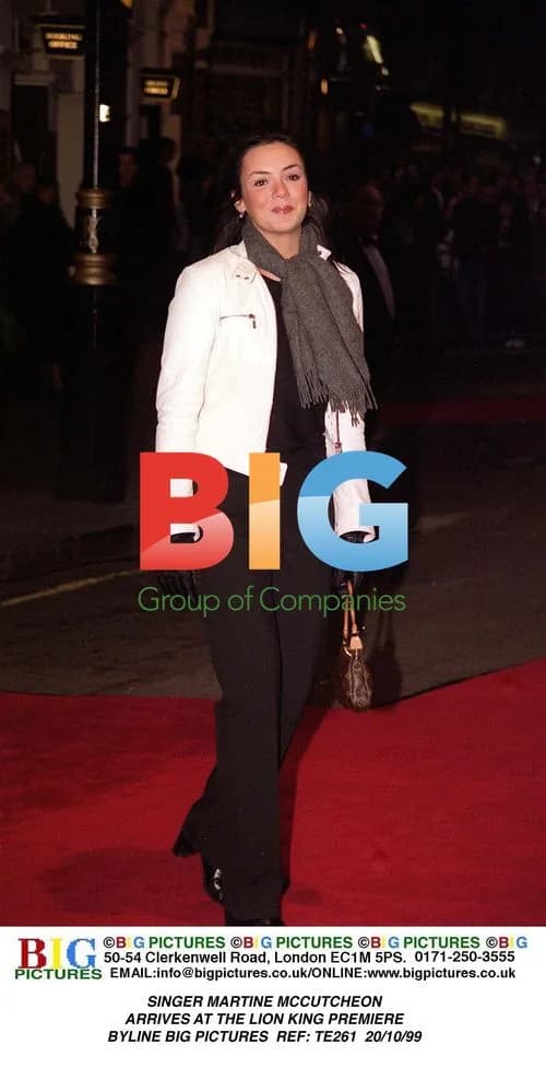 Martine McCutcheon Arrives at The Lion King Premiere