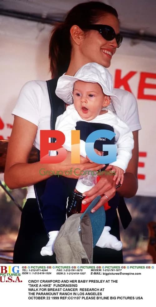Cindy Crawford and Baby Presley at Charity Walk