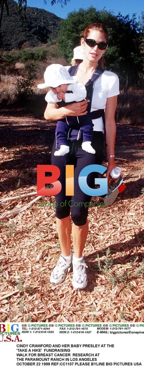 Cindy Crawford and baby Presley at 'Take a Hike' charity event