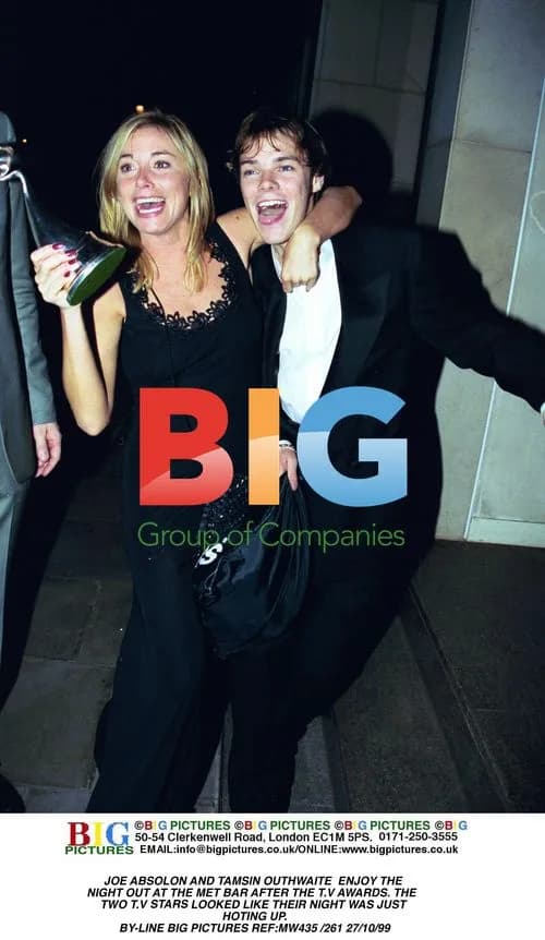 Joe Absolon and Tamsin Outhwaite at Met Bar After TV Awards