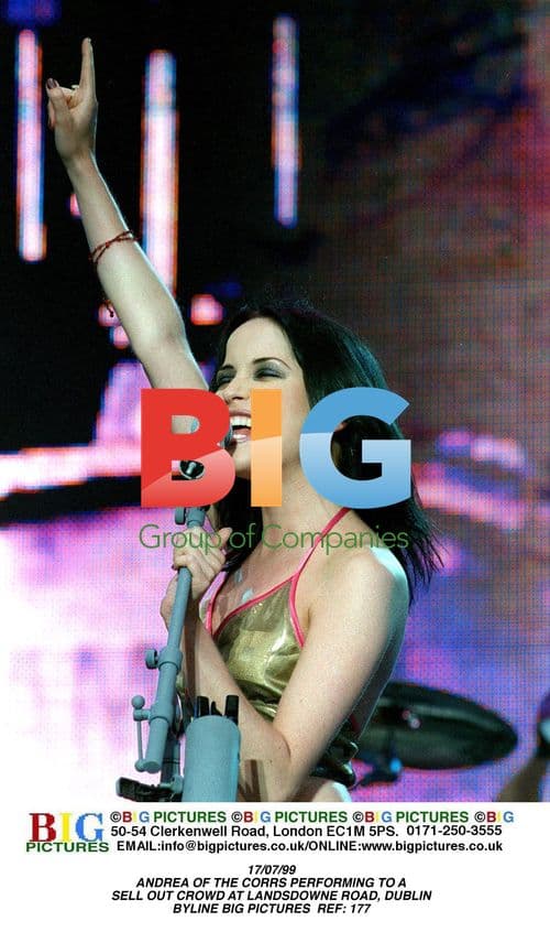 ANDREA OF THE CORRS PERFORMING IN DUBLIN