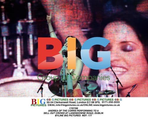 ANDREA OF THE CORRS PERFORMING IN DUBLIN