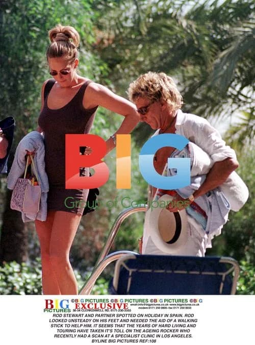 Rod Stewart Spotted on Holiday in Spain