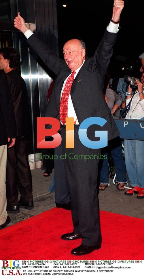 Ed Koch at 'Stir of Echoes' Premier