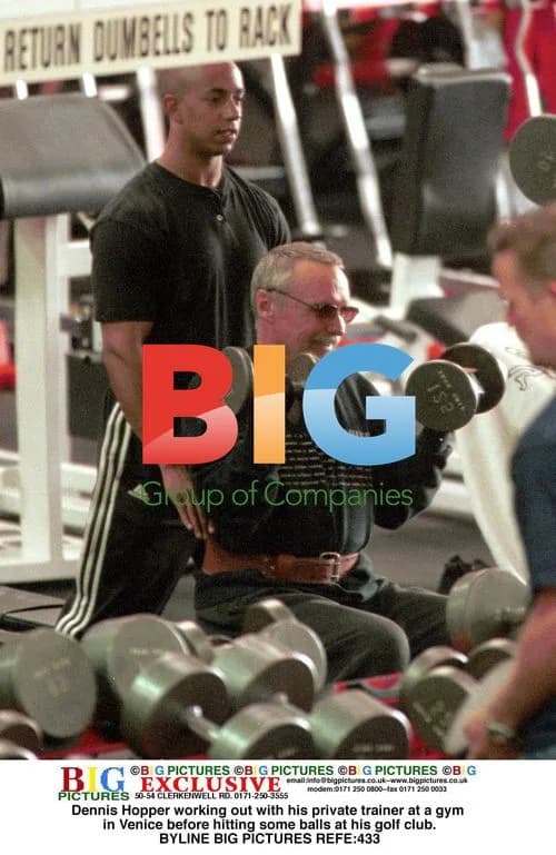 Dennis Hopper works out before golf
