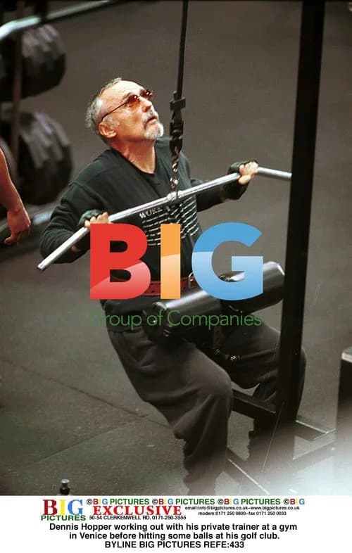 Dennis Hopper works out at gym in Venice