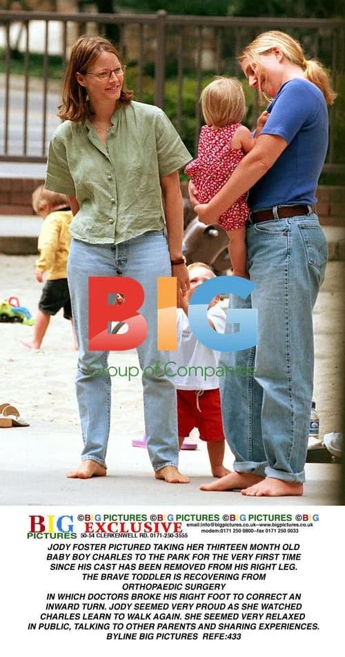 Jodie Foster and son in the park