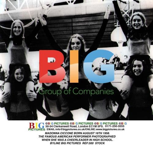 Madonna Cheerleader in High School