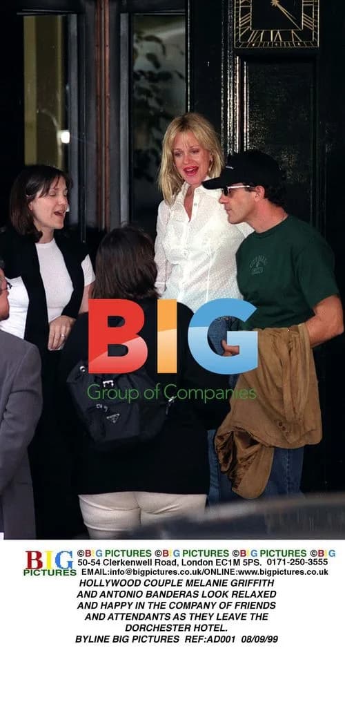 Melanie Griffith and Antonio Banderas Leaving Dorchester Hotel
