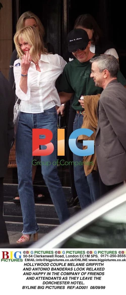 Melanie Griffith and Antonio Banderas Depart Dorchester Hotel