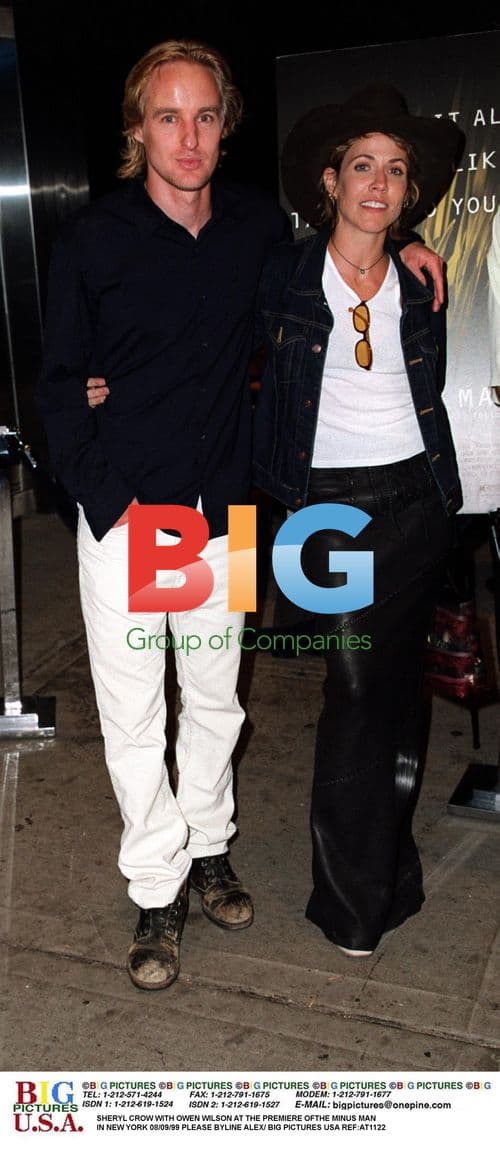 Sheryl Crow and Owen Wilson at The Minus Man Premiere