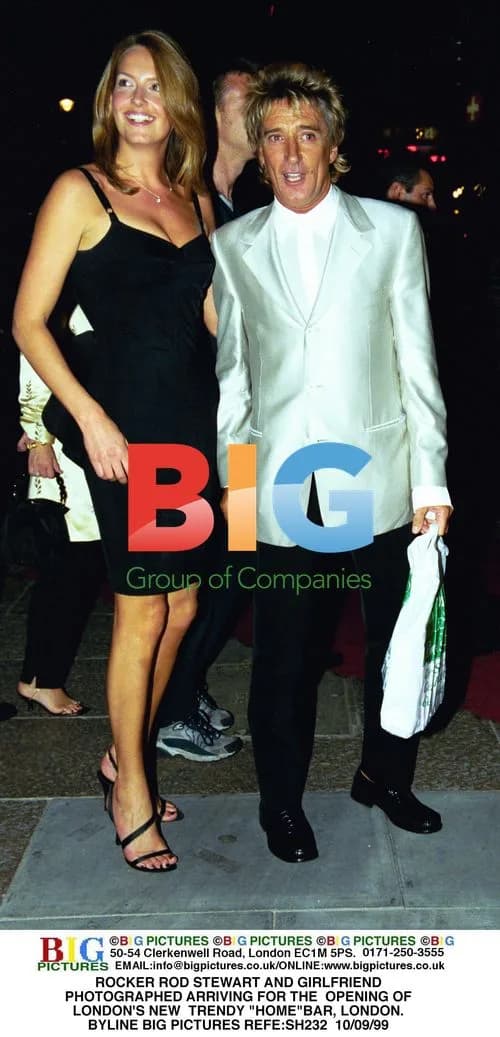 Rod Stewart and girlfriend at Home bar opening