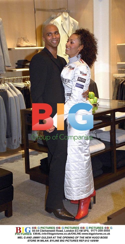 Mel G and Jimmy Gulzar at Hugo Boss Store Opening