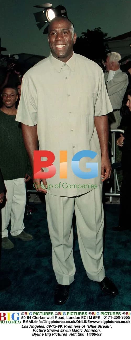 Erwin Magic Johnson at "Blue Streak" Premiere