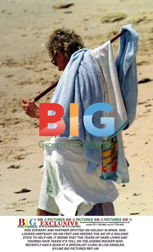 Rod Stewart Spotted Needing Walking Stick in Spain