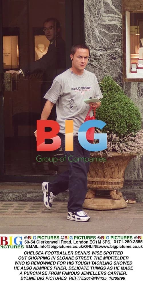 Chelsea footballer Dennis Wise shopping