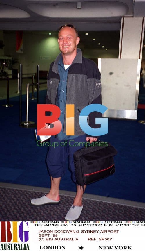 Jason Donovan at Sydney Airport