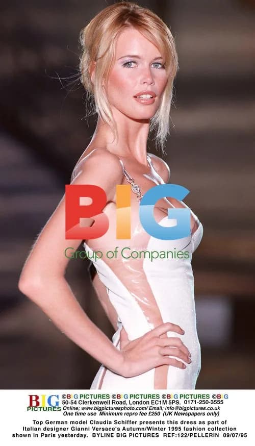 Claudia Schiffer in Versace Dress