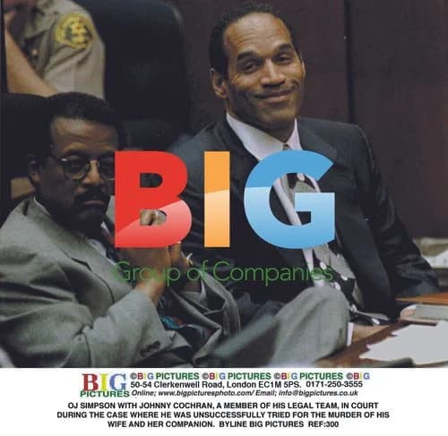OJ Simpson and Johnny Cochran in Court