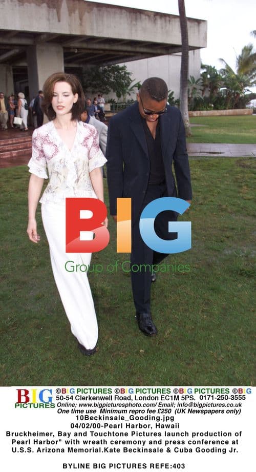 Kate Beckinsale & Cuba Gooding Jr at Pearl Harbor launch