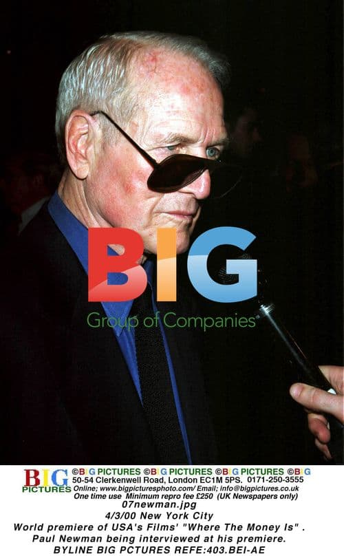 Paul Newman at 'Where The Money Is' premiere