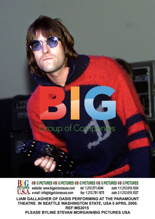 Liam Gallagher of Oasis performing in Seattle