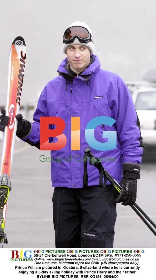 Prince William skiing in Klosters, Switzerland