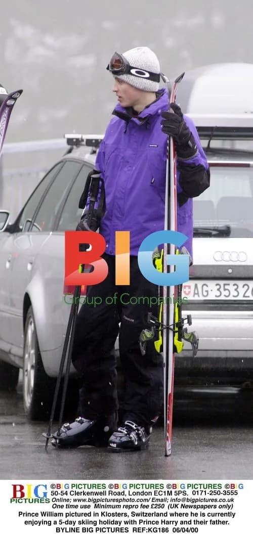 Prince William on Skiing Holiday in Klosters