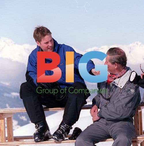 Prince Charles with sons on holiday in Klosters