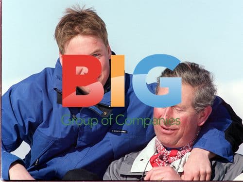 Prince Charles and Prince William in Klosters