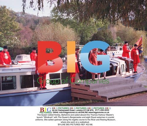 Queen Boards Thames Harbour Master's Launch in Henley