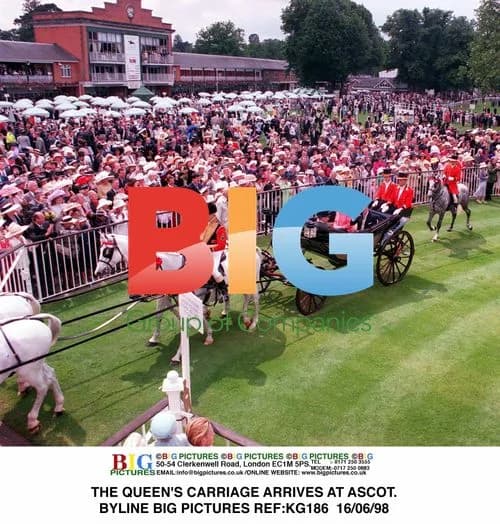 The Queen's Carriage Arrives at Ascot